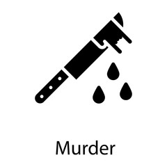  Murder Solid Vector 