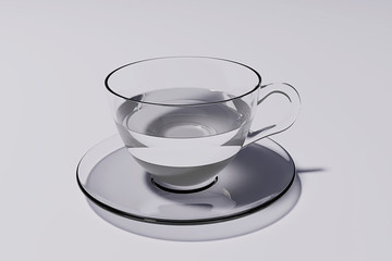 Water in a glass cup
