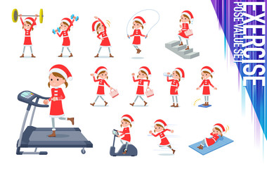 flat type Santa Claus girl_exercise