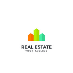 real estate logo template design vector