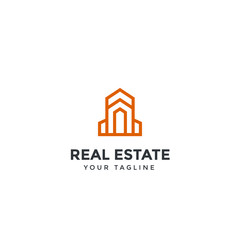 real estate logo template design vector