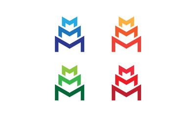 three letter m trees vector