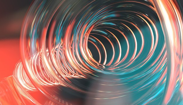 3d illustration of red ice surface with window and light reflexion background