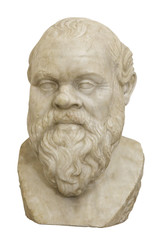 Socrates. Marble head of the greek philosopher