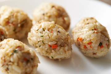 Small rice ball with seasoning 