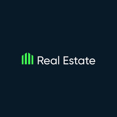 real estate logo template design vector
