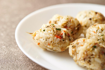 Small rice ball with seasoning 