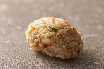 Small rice ball with seasoning 