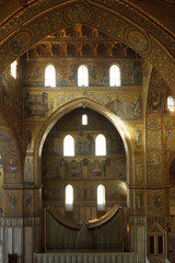 Mosaics in interior of Monreale Cathedral