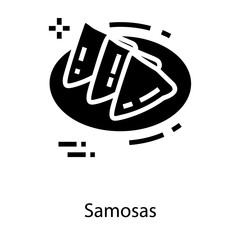  Samosas Plate Vector 