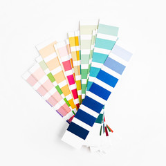 Fototapeta na wymiar Color swatch. Color palette guide. Rainbow scale.