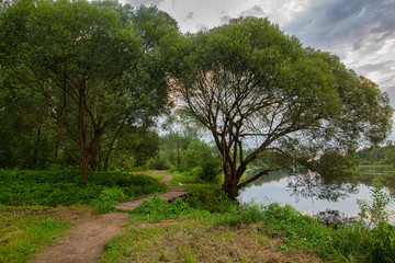 Path on the riverbank