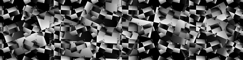 Digital art, panoramic abstract 3D objects, Germany