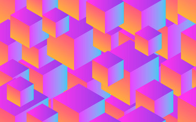 seamless abstract background with cubes