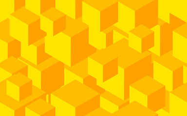 seamless abstract yellow background with cubes