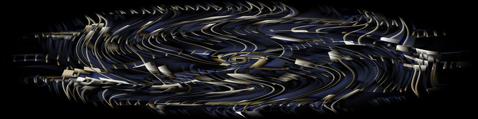 Digital art, panoramic abstract 3D objects, Germany