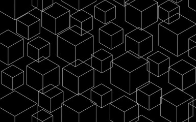 seamless abstract background with cubes