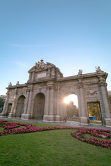 Obraz premium The Alcala Door (Puerta de Alcala). It was the entrance of the people coming from France, Aragon, and Catalunia. Landmark of Madrid, Spain