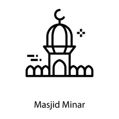  Masjid Minar Vector 