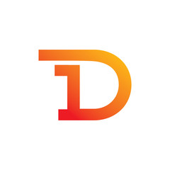 color modern d font letter logo design