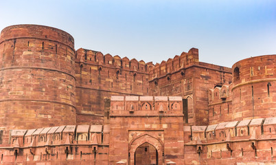Delhi Gate of the Red Fort in Agra, India