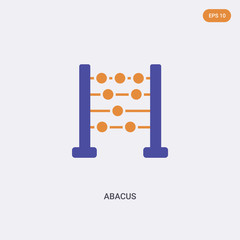 2 color Abacus concept vector icon. isolated two color Abacus vector sign symbol designed with blue and orange colors can be use for web, mobile and logo. eps 10.
