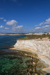 White Sea Cliff In Malta Island