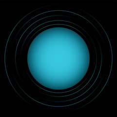 Abstract vector of blue circles
