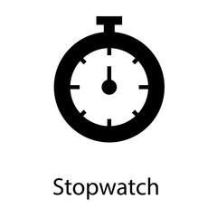  Stopwatch Glyph Vector 