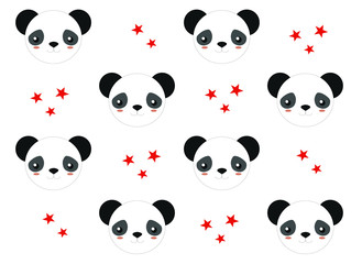 background with cartoon panda