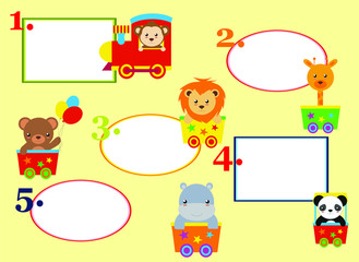 Schedule lessons for children, child development, learning, animals