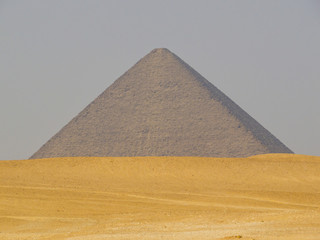 Fototapeta na wymiar View of the Red Pyramid in Dahshur necropolis, Cairo, Egypt