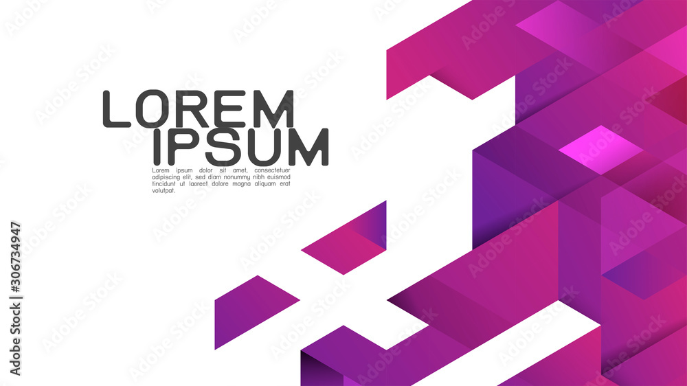 Sticker abstract gradient mixed geometric template and modern overlapping on white background. vector illust