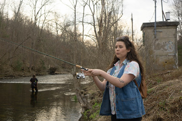 Fishing Woman