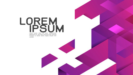 Abstract gradient mixed geometric template and modern overlapping on white background. Vector illustration