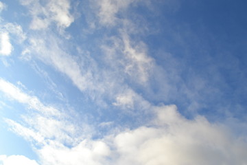 cold winter sky with clouds 