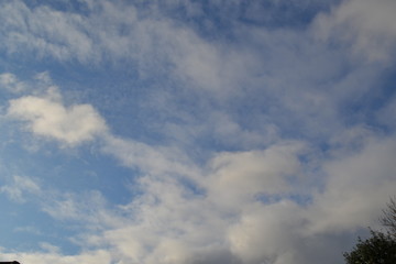 cold winter sky with clouds 