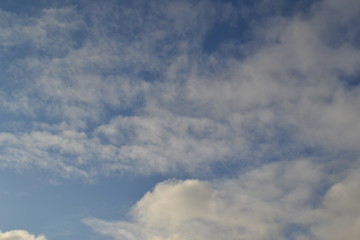 cold winter sky with clouds 