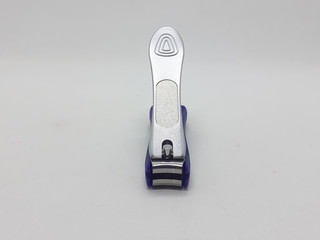 Luxury Elegant Special Silver Metallic Expensive Hygiene Nail Cutter for Manicure Pedicure Beauty Treatment Set Accessories in White Isolated Background