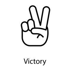  Victory Sign Vector 
