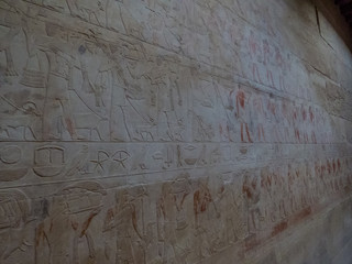 Decorations in the interior of the Funerary complex of Djoser and the Step Pyramid, Saqqara, south Cairo, Egypt