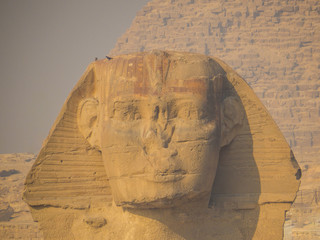 View of the Great Sphinx of Giza. In Cairo, Egypt