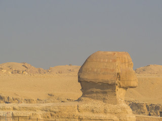 View of the Great Sphinx of Giza. In Cairo, Egypt