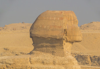 View of the Great Sphinx of Giza. In Cairo, Egypt