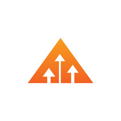 triangle color arrow logo design