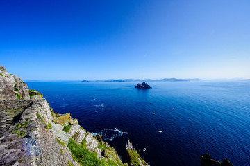 View of little Skellig and Kerry peninsula