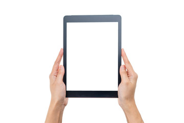 Obraz na płótnie Canvas Technology Concept. Hand Holding Tablet