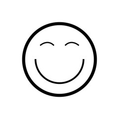 smile emoji icon flat simple vector illustration isolated eps10 on white background
