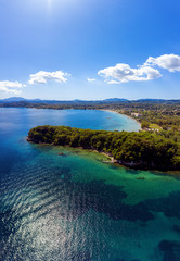 Fototapeta na wymiar Aerial view on mediterranean resort in Greece