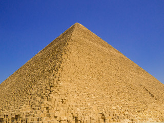 Fototapeta na wymiar View of the Great Pyramid of Giza. In Cairo, Egypt